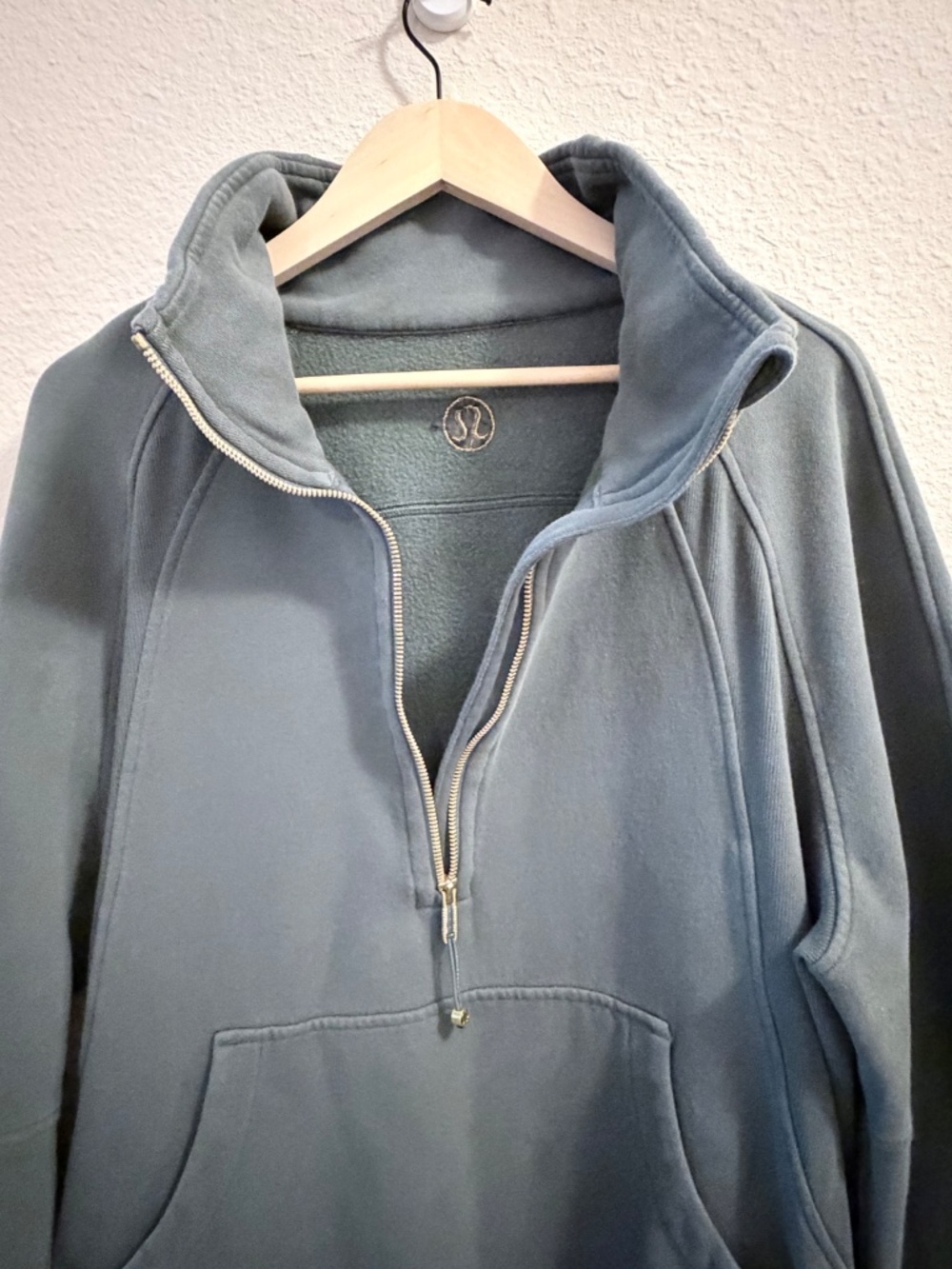 Lululemon Scuba Oversized Funnel-Neck Half Zip Long Dark Forest Gold XL/XXL - Picture 6 of 9